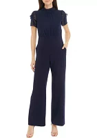 Women's Solid Ruffle Jumpsuit