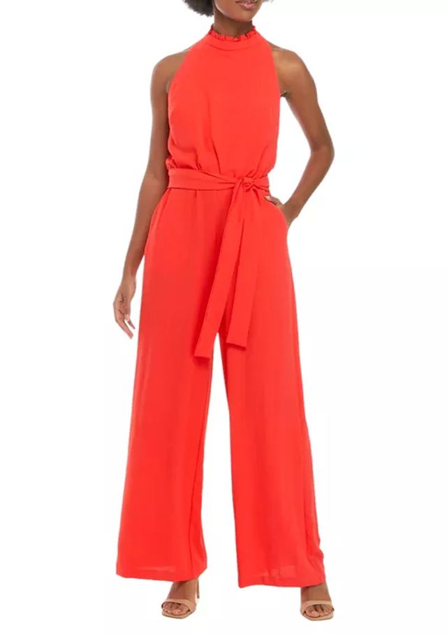 Belk Women's Ruffle Sleeve Belted Jumpsuit | The Summit