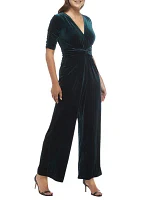 Women's Velvet Twist Front Jumpsuit