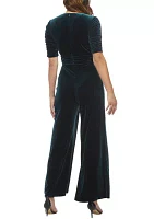 Women's Velvet Twist Front Jumpsuit
