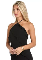 Sleeveless Halter Neck Gown