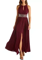 R&M Richards Beaded Long Dress