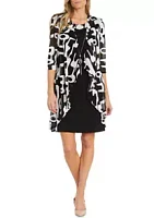 R & M Richards  Women's Printed Jacket Dress