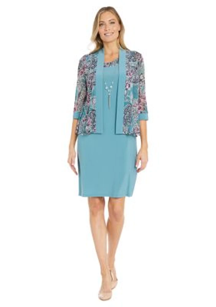 Women's Floral Printed Jacket Dress