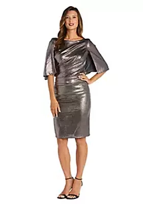 R & M Richards 1Pc Drape Caplet Bodycon Dress