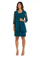 R&M Richards Petite Shift Dress and Soft Jacket