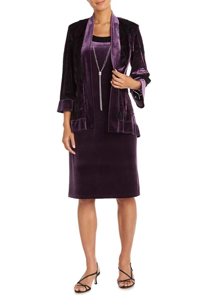 Belk Petite Velvet Jacket Dress | The Summit