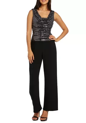 Metallic Knit Jumpsuit