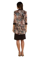 Women's Mesh Printed Jacket Dress