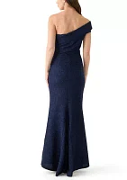 Women's Off the Shoulder Solid Slim Gown