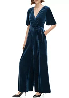 Women's Solid Velvet Jumpsuit