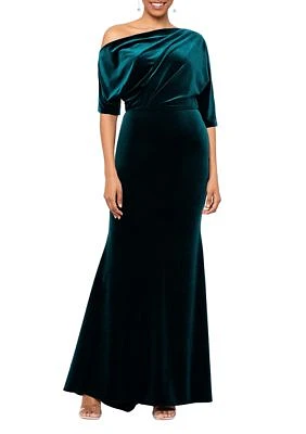 Women's Off the Shoulder Velvet Gown