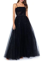 Women's Glitter Mesh Ballgown