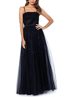 Women's Glitter Mesh Ballgown