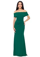 Women's Off the Shoulder Ruched Gown