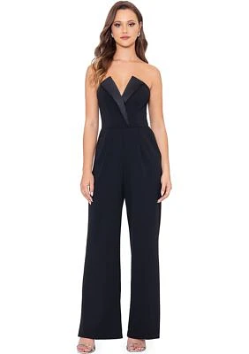 Women's Strapless Solid Jumpsuit