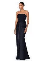 Women's Sleeveless Solid Satin Slim Gown