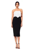 Women's Strapless Two Tone Dress