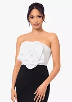 Women's Strapless Two Tone Dress