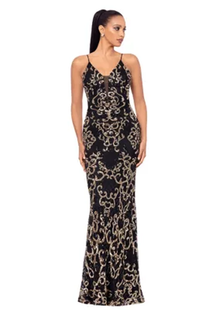 Women's Sleeveless Embellished Gown