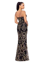 Women's Sleeveless Embellished Gown