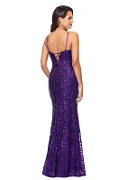 Women's Sleeveless Sequin Gown