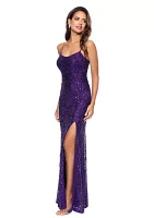 Women's Sleeveless Sequin Gown