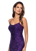 Women's Sleeveless Sequin Gown