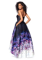 Women's Floral Printed Sleeveless Gown