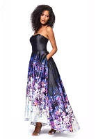 Women's Floral Printed Sleeveless Gown