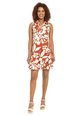 Women's Printed V-Neck A-Line Dress