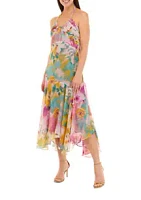 Taylor Women's Sleeveless Printed Chiffon Midi Dress