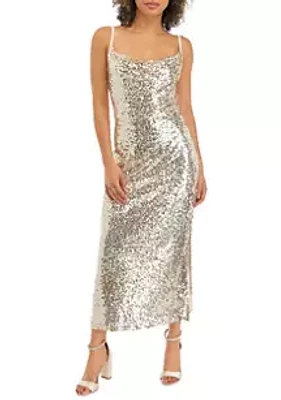 Taylor Women's Sleeveless Strappy Sequin Sheath Dress