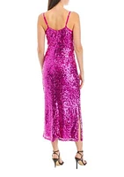 Women's Sleeveless Strappy Sequin Sheath Dress