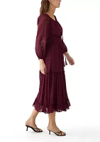 Women's Peasant Top Smocked Waist Dress