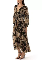 Women's Printed Mesh Crepe Dress