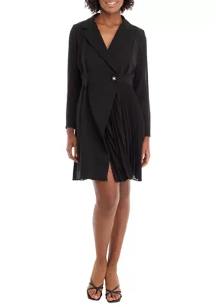 Women's Side Pleating Blazer Dress