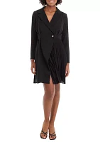 Women's Side Pleating Blazer Dress