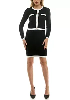 Women's Two Tone Sweater Dress Set