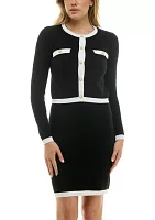 Women's Two Tone Sweater Dress Set