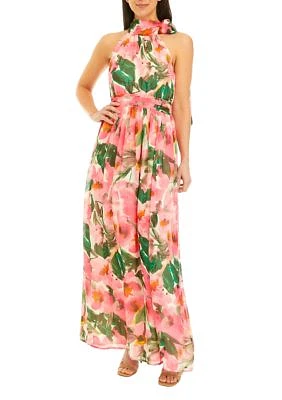 Women's Tie Neck Maxi Dress with Bow