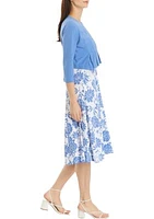 Women's Floral Print Jacket Dress