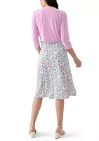 Women's 3/4 Sleeve Ditsy Print Jacket Dress