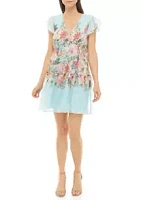 Danny & Nicole Women's Flutter Sleeve Babydoll Dress