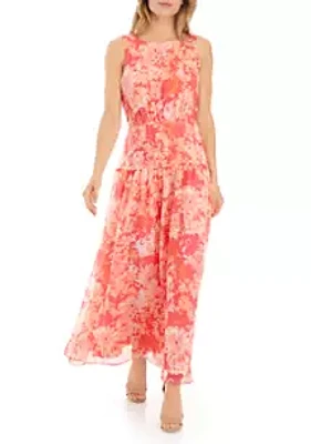 Julian Taylor Women's Floral Woven Maxi Dress