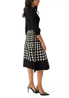 Women's Printed Fit and Flare Dress