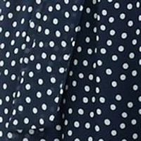 Women's Short Sleeve Dot Print Chiffon Ruffle Front Wrap Midi Dress