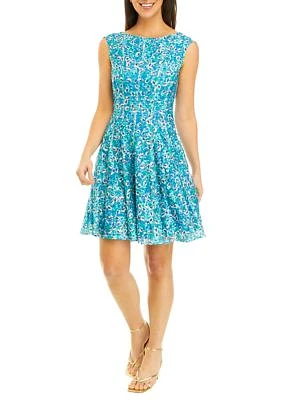 Women's Ditsy Floral Fit and Flare Dress