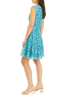 Women's Ditsy Floral Fit and Flare Dress