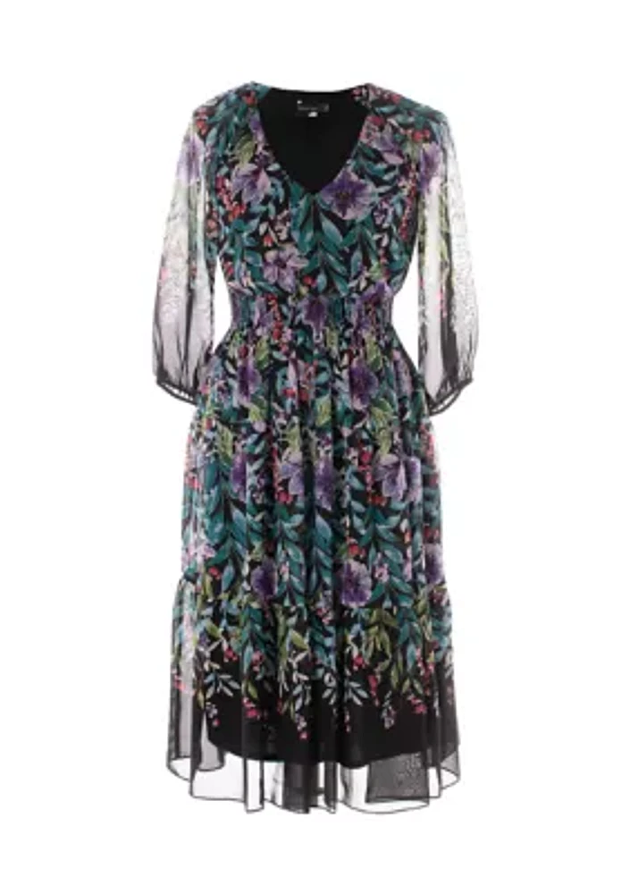 Women's Printed Chiffon Dress